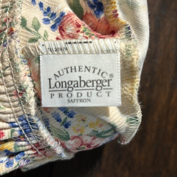 Authentic Longaberger Basket with Sweet Floral Fabric Liner!  Like New! 💐 - Picture 9 of 12